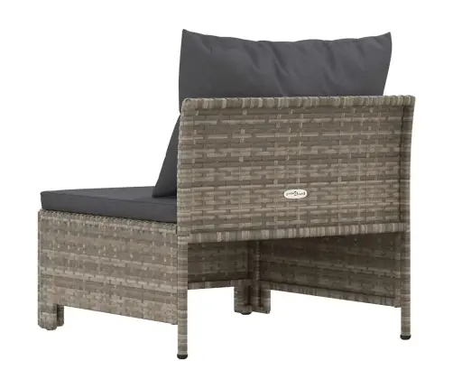 Vidējais Dārza Dīvāns, Spilveni, Pelēka Pe Rotangpalma Vidaxl