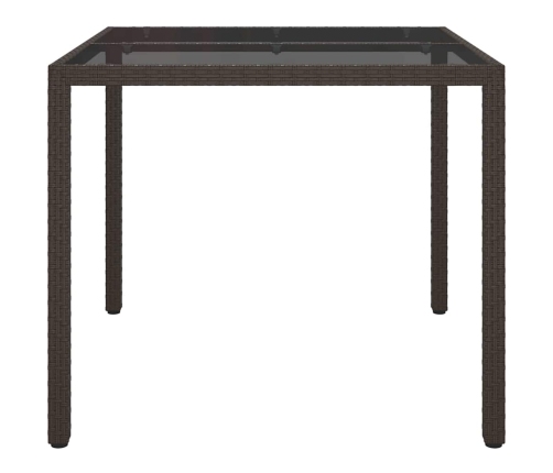 Dārza Ēdamais Galds Brūna 90 X 90 X 75 Cm Poliūtu Rotangpalma Vidaxl