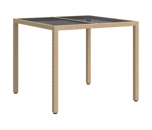 Sodo Valgymo Stalas Smėlio 90 X 90 X 75 Cm Poli Ratanas