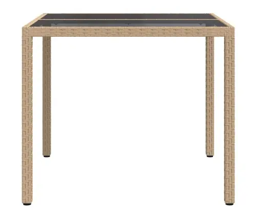 Sodo Valgymo Stalas Smėlio 90 X 90 X 75 Cm Poli Ratanas