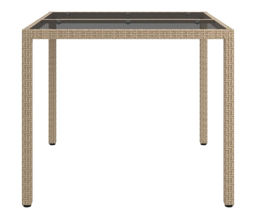 Sodo Valgymo Stalas Smėlio 90 X 90 X 75 Cm Poli Ratanas