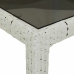 Dārza Ēdamais Galds Balts 150 X 90 X 75 Cm Poliūtu Rotangpalma Vidaxl