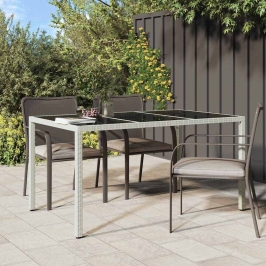 Sodo Valgymo Stalas Balta 150 X 90 X 75 Cm Poli Ratanas