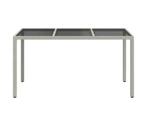 Dārza Ēdamais Galds Balts 150 X 90 X 75 Cm Poliūtu Rotangpalma Vidaxl