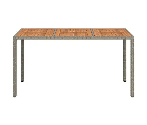 Dārza Ēdamais Galds Pelēka 150 X 90 X 75 Cm Poliūtu Rotangpalma Vidaxl Dārza Ēdamais Galds Pelēka 150 X 90 X 75 Cm Poliūtu Rotangpalma Vidaxl