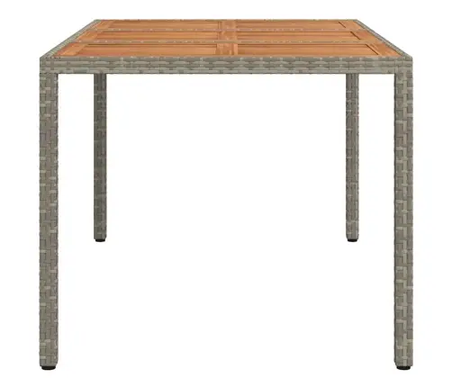 Dārza Ēdamais Galds Pelēka 150 X 90 X 75 Cm Poliūtu Rotangpalma Vidaxl Dārza Ēdamais Galds Pelēka 150 X 90 X 75 Cm Poliūtu Rotangpalma Vidaxl
