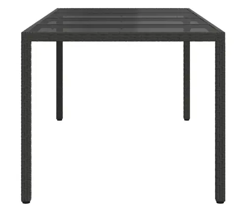 Sodo Valgymo Stalas Juoda 190 X 90 X 75 Cm Poli Ratanas