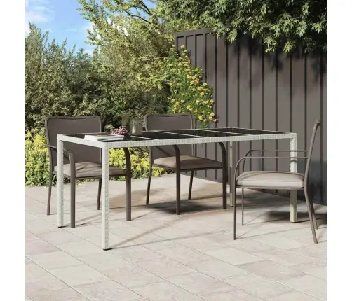 Dārza Ēdamais Galds Balts 190 X 90 X 75 Cm Poliūtu Rotangpalma Vidaxl