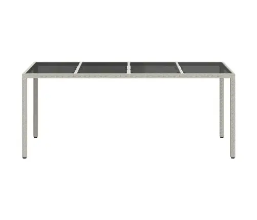 Dārza Ēdamais Galds Balts 190 X 90 X 75 Cm Poliūtu Rotangpalma Vidaxl