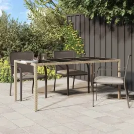 Sodo Valgymo Stalas Smėlio 190 X 90 X 75 Cm Poli Ratanas
