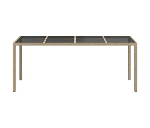Dārza Ēdamais Galds Bēša 190 X 90 X 75 Cm Poliūtu Rotangpalma Vidaxl Dārza Ēdamais Galds Bēša 190 X 90 X 75 Cm Poliūtu Rotangpalma Vidaxl