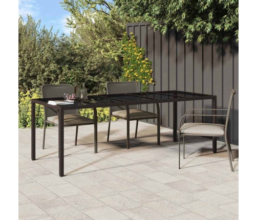Dārza Ēdamais Galds Brūna 250 X 100 X 75 Cm Poliūtu Rotangpalma Vidaxl