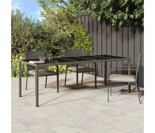 Dārza Ēdamais Galds Pelēka 250 X 100 X 75 Cm Vidaxl