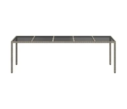 Dārza Ēdamais Galds Pelēka 250 X 100 X 75 Cm Vidaxl