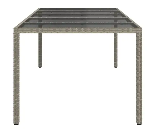 Dārza Ēdamais Galds Pelēka 250 X 100 X 75 Cm Vidaxl