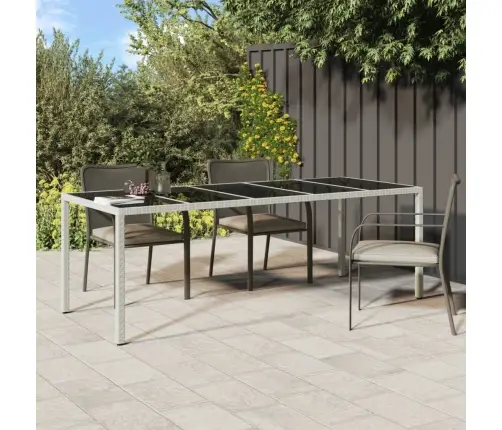 Aialaud, Valge, 250X100X75 cm Polürotang Ja Karastatud Klaas