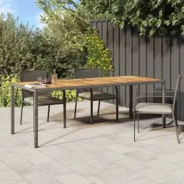 Sodo Valgymo Stalas Pilka 250 X 100 X 75 Cm Poli Ratanas