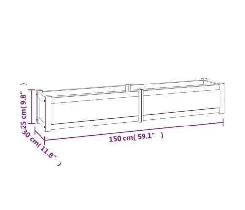 Taimelava, 150 X 30 X 25 cm Tiikpuu