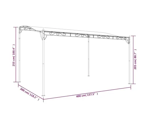 Varjualune, Antratsiithall, 4 X 3 M, 180 G/M², Kangas Ja Teras