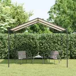 Nojume, Bēša, 3X3 M, Tērauds Un Audums Vidaxl Nojume, Bēša, 3X3 M, Tērauds Un Audums Vidaxl