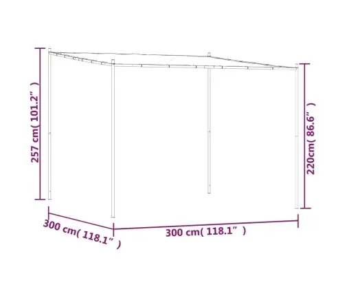 Varikatus, Valge, 3X3 M 180 G/M², Kangas Ja Teras