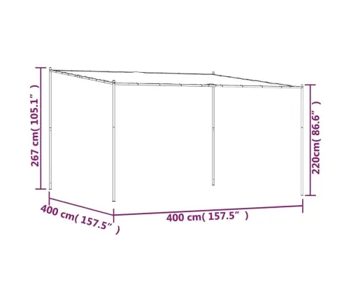 Varikatus, Valge, 3X3 M 180 G/M², Kangas Ja Teras