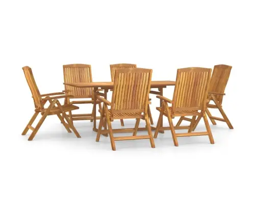 7-Daļīgs Dārza Mēbeļu Komplekts, Masīvs Tīkkoks Vidaxl