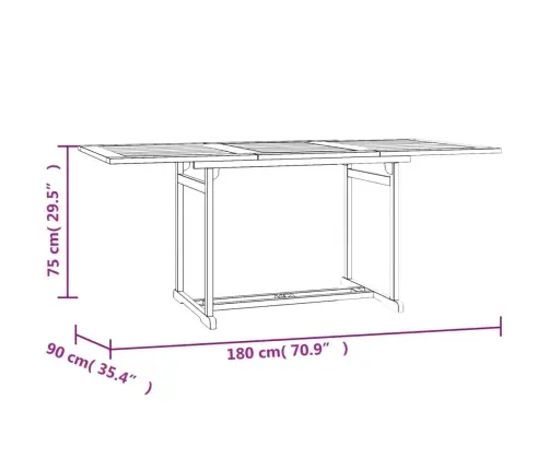 7-Daļīgs Dārza Mēbeļu Komplekts, Masīvs Tīkkoks Vidaxl