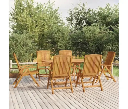 Dārza Krēsli, Atgāžami, 6 Gab., Masīvs Tīkkoks Vidaxl