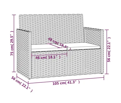 Aiapink Patjadega, Hall, 105 cm Polürotang