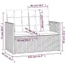 Dārza Sols Ar Matračiem, 105 Cm, Pelēks, Pe Rotangpalma Vidaxl