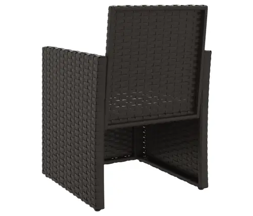 Dārza Atpūtas Krēsls Ar Matraci, Pe Rotangpalma, Melns Vidaxl