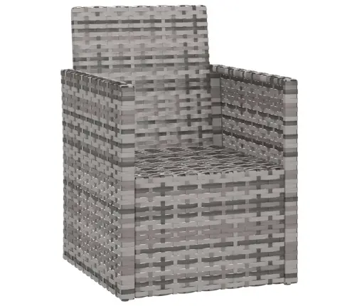 Dārza Atpūtas Krēsls Ar Matraci, Pelēks, Pe Rotangpalma Vidaxl