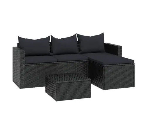 Aiamööbli Komplekt, Must, Polürotang