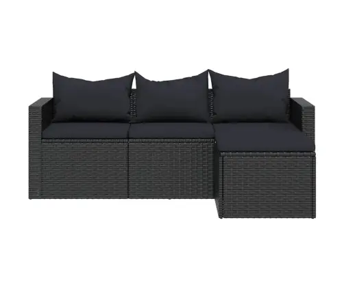 Aiamööbli Komplekt, Must, Polürotang