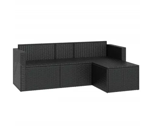 Aiamööbli Komplekt, Must, Polürotang