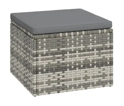 3-Daļīgs Dārza Atpūtas Mēbeļu Komplekts, Pelēka Pe Rotangpalma Vidaxl