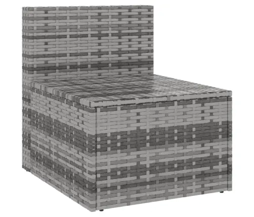 Vidējie Dārza Dīvāni, Spilveni, 2 Gab., Pelēka Pe Rotangpalma Vidaxl