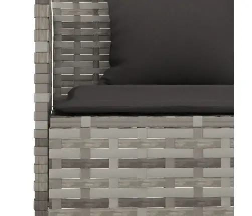 2-Daļīgs Dārza Mēbeļu Komplekts, Matrači, Pelēka Pe Rotangpalma Vidaxl