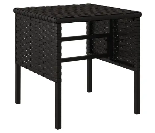 Dārza Soliņi Ar Matračiem, 4 Gab., Pe Rotangpalma, Melni Vidaxl