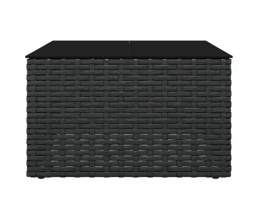 2-Daļīgs Dārza Atpūtas Mēbeļu Komplekts Ar Matračiem, Pe, Melns Vidaxl