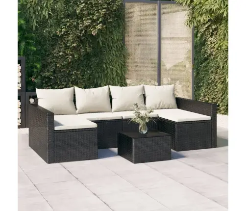 2-Daļīgs Dārza Atpūtas Mēbeļu Komplekts Ar Matračiem, Pe, Melns Vidaxl