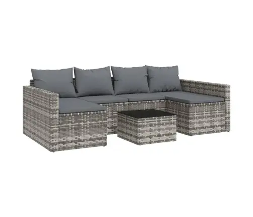 2-Daļīgs Dārza Atpūtas Mēbeļu Komplekts Ar Matračiem, Pelēks Pe Vidaxl