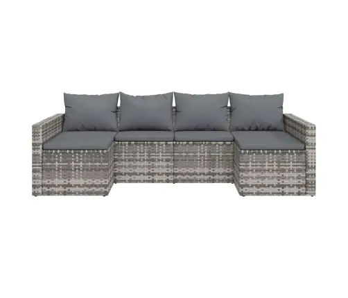 2-Daļīgs Dārza Atpūtas Mēbeļu Komplekts Ar Matračiem, Pelēks Pe Vidaxl