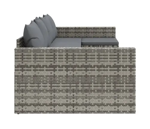 2-Daļīgs Dārza Atpūtas Mēbeļu Komplekts Ar Matračiem, Pelēks Pe Vidaxl