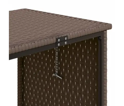 Sodo Sofa Su Stalu/Pagalvėlėmis, Ruda, Poliratanas, L Formos