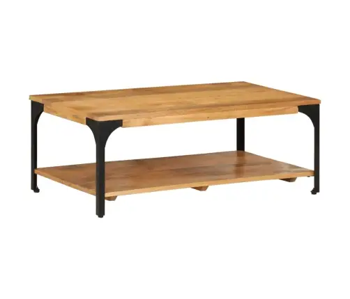 Kafijas Galdiņš, 2 Līmeņi, 100X55X38 Cm, Mango Koks, Tērauds Vidaxl Kafijas Galdiņš, 2 Līmeņi, 100X55X38 Cm, Mango Koks, Tērauds Vidaxl