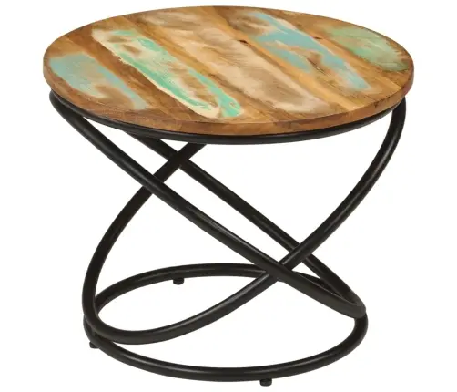 Kafijas Galdiņš, Ø50X40 Cm, Pārstrādāts Masīvkoks Un Tērauds Vidaxl