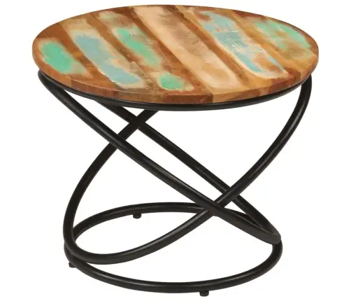 Kafijas Galdiņš, Ø50X40 Cm, Pārstrādāts Masīvkoks Un Tērauds Vidaxl