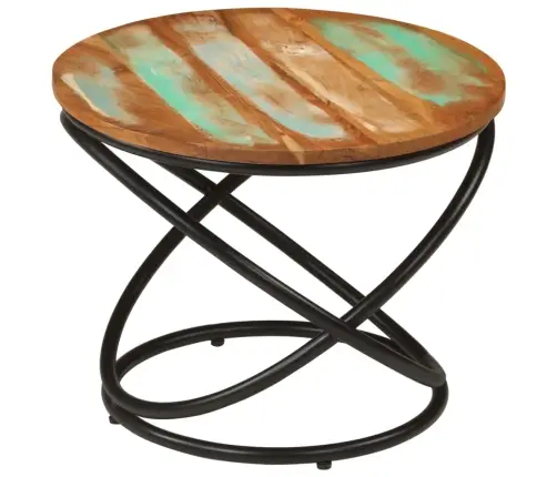 Kafijas Galdiņš, Ø50X40 Cm, Pārstrādāts Masīvkoks Un Tērauds Vidaxl